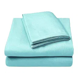 cazimo Green Solid 220 TC Polyester Queen Sized Bed Sheets with 2 Pillow Covers image 2