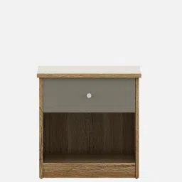 spacewood Nester Bed Side Table In Sebastian Oak & Melamine Finish image 5