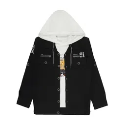 CAVIO Boys Spread Collar Lightweight Tailored Cotton Jacket with T-Shirt image 1