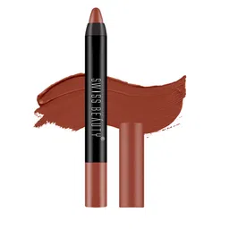 SWISS BEAUTY Non Transfer Matte Crayon Lipstick - Brownie Point image 3