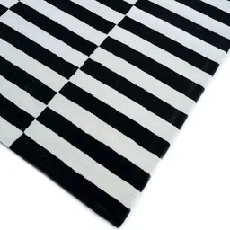 jaipur rugs Grey Striped Wool 5 ft x 7 ft Hand Tufted Carpet image 5