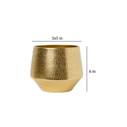 ecofynd Gold Metal Eion Desk Planter (Set Of 2) image 3