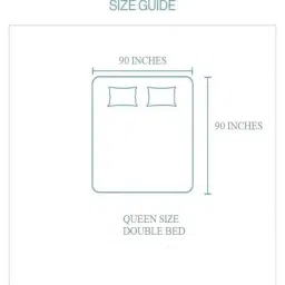 inside styles Paradise Geometric Green Digital Printed 110 TC 100% Cotton Double Bedsheet with 2 Pillow Covers image 4