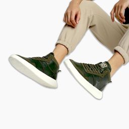yoho Men Mid Top Lightweight Memory Foam Insole Contrast Sole Sneakers-picture-22