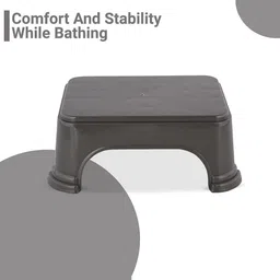 Kuber Industries 4-Pcs Grey Strong Durable Bathroom Stools image 4