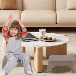 Kuber Industries 3-Pcs Brown Strong & Durable Bathroom Stools image 2