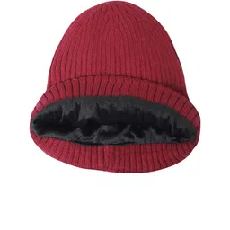 LOOM LEGACY Men Self Design Acrylic Wool Beanie image 3