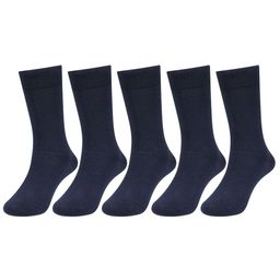 Bonjour Kids Pack of 5 Navy Blue Solid Above Ankle-Length School Socks-picture-26