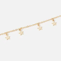 Accessorize London Women Gold Star Station Bracelet image 3