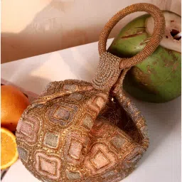 THE TAN CLAN Luna Gold Half Handbag-image-23