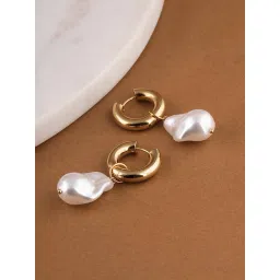 Palmonas Womens Waterproof and Anti Tarnish Baroque Lumina Drop Earrings image 3