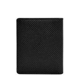 Eske Unisex Black Geometric Textured Leather Card Holder image 2