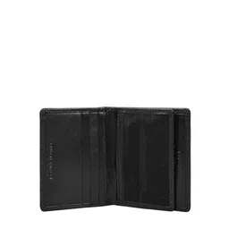 Eske Unisex Black Geometric Textured Leather Card Holder image 3