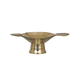 eCraftIndia Brass Diya With Stand & Holder image 5