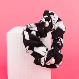 Jewelz Women Black & Pink Beaded Ponytail Holders image 5