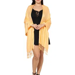 MUFFLY Women Solid Fringed Boarder Stole-image-38