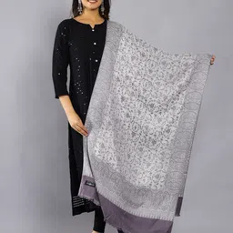 HANDICRAFT PALACE Paisley Woven Design Woollen shawl-picture-11