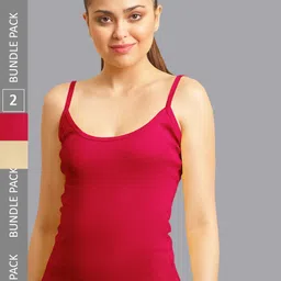 FBAR Pack Of 2 Non-Padded Pure Cotton Camisoles-picture-35