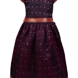 Wish Karo Girls Purple Woven Design Ready to Wear Lehenga Choli-picture-31