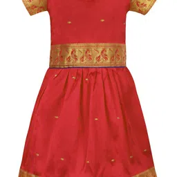 Wish Karo Girls Woven Design Zari Ready to Wear Lehenga Choli-picture-42