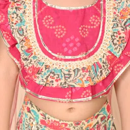 LIL PITAARA Girls Printed Ready to Wear Lehenga & Blouse With Dupatta image 2