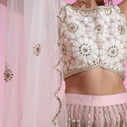 KUDI PATAKA Embroidered Beads & Stones Ready to Wear Lehenga & Blouse With Dupatta image 2