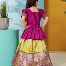 Aarika Girls Embroidered Thread Work Ready to Wear Lehenga & image 5