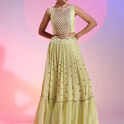 KUDI PATAKA Embroidered Ready to Wear Lehenga & Blouse With Dupatta image 5