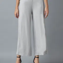 elleven Women Grey Knitted Palazzos-image-67