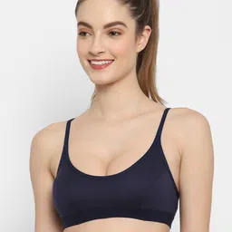 Floret Pack of 3 Magenta & Navy Blue Bralette Bra image 3