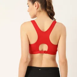 Lady Lyka Pack of 2 Red & Grey Non-Wired Lightly Padded Workout Bra PROVOGUE-RED-LGRY image 5