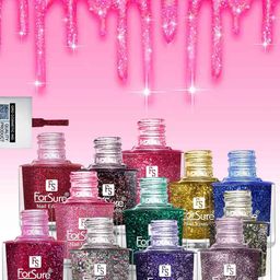 ForSure 6Pcs High Shine Nail Polish-5ml Each-Red-Turquoise-Baby Pink-Yellow- Pink-Green-picture-24