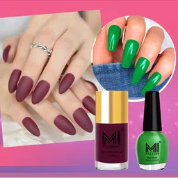 MI FASHION Set of 2 Long-Lasting Nail Polish - Velvet Matte 9.9ml + High Shine 15ml-picture-19