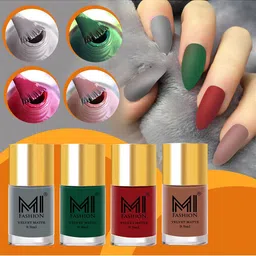 MI FASHION Set Of 4 Velvet Matte Long-Lasting Nail Polish - 9.9ml each-picture-35