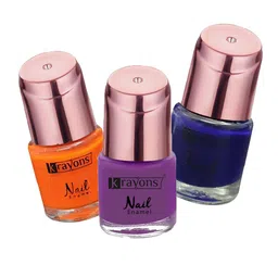 krayons Set Of 3 Color Me Crazy Gel Long Lasting Nail Polish - 8ml Each-picture-34