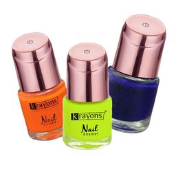 krayons Set Of 3 Color Me Crazy Gel Long Lasting Nail Polish - 8ml Each-picture-25