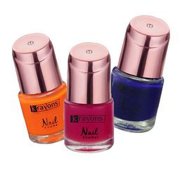 krayons Set Of 3 Color Me Crazy Gel Long Lasting Nail Polish - 8ml Each-picture-28