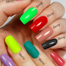 PERPAA Set Of 4 Quick Dry & Long Lasting Nail Polishes With Nail Enamel Wipes image 4