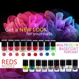 PERPAA Set Of 4 Quick Dry & Long Lasting Nail Polishes With Nail Enamel Wipes image 2