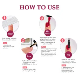 PERPAA Set of 4 Trendy Quick-Drying & Long Lasting Gel Nail Enamel - 5 ml each image 4