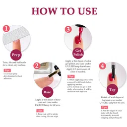 PERPAA Set of 4 Trendy Quick-Drying & Long Lasting Gel Nail Enamel - 5 ml each image 2