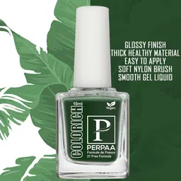 PERPAA Colorich 4-Pcs Nail Polish -10ml Each -Army Green-Baby Pink-Ice Blue-Texture Silver image 2