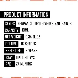 PERPAA Set Of 4 Colorich Formule de France Nail Polish 10ml Each image 4