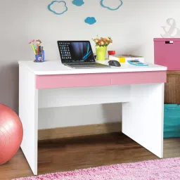 alex daisy Boston Kids Study Table in Pink & White Finish image 1