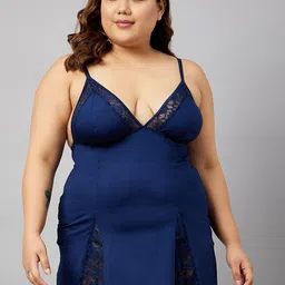 Curves By ZeroKaata Plus Size Self Design Baby Doll-picture-23