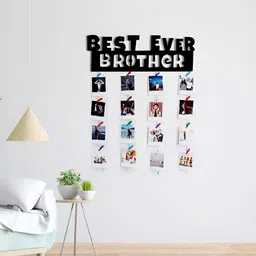 VAH Kya Bat Hai !! Black 12 Photos Display Hanging Wooden Photo Frame with Clips image 5
