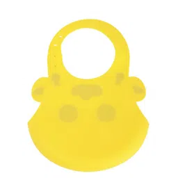 Yellow Bee Kids Black & Yellow Printed Easy Clean Bib With Crumb Collector image 4