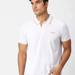 Pepe Jeans Men Pure Cotton Polo Collar Regular Fit T-shirt-picture-48