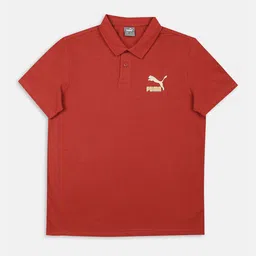 Puma Kids Graphic Printed Cotton Polo Collar Cotton T-shirt-picture-39