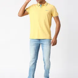 Pepe Jeans Men Pure Cotton Polo Collar Regular Fit T-shirt image 2
